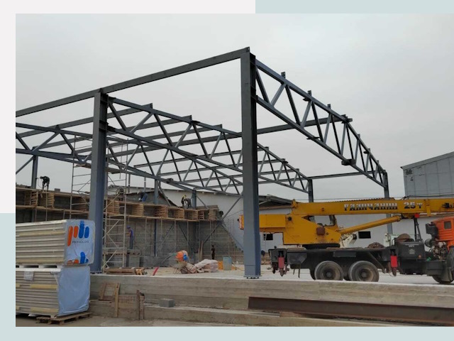 Строительство цехов в Красногорске