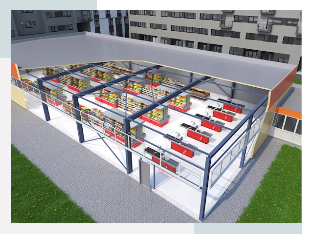 Строительство магазинов в Красногорск от 610 руб. за м²