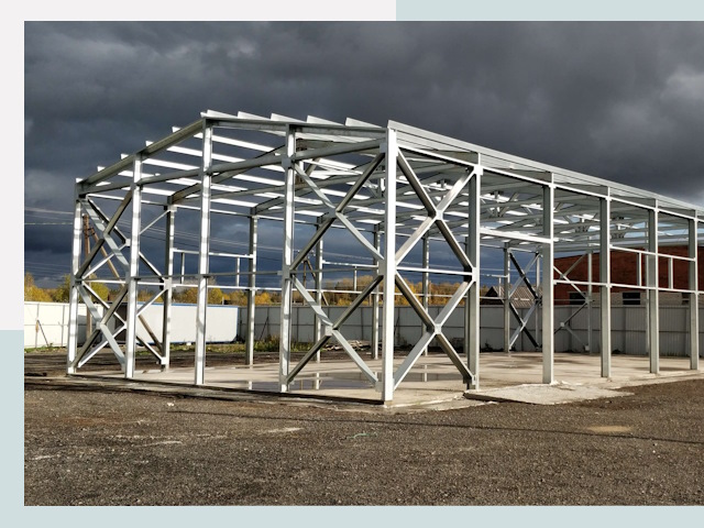 Двускатные ангары в Красногорск от 610 руб. за квадрат