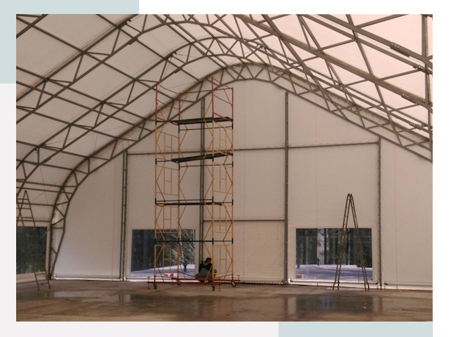 Шатровые ангары в Красногорске