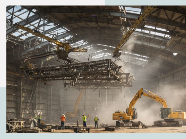 Демонтаж ангаров в Красногорске от 610 руб. за м²