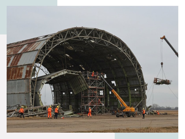 Демонтаж ангаров в Красногорске